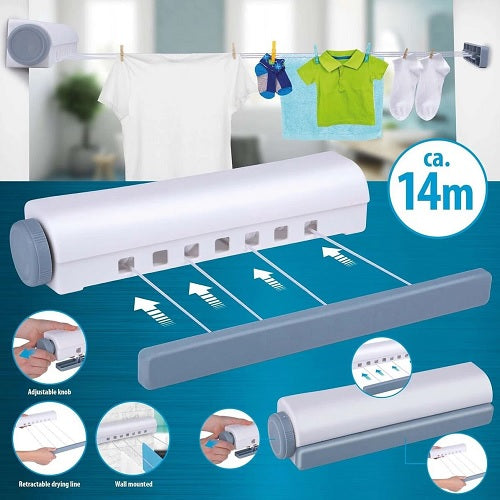 14M retractable four-line indoor clothesline