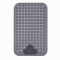 Grey non-slip bath and shower mat